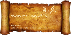 Moravitz Jordán névjegykártya